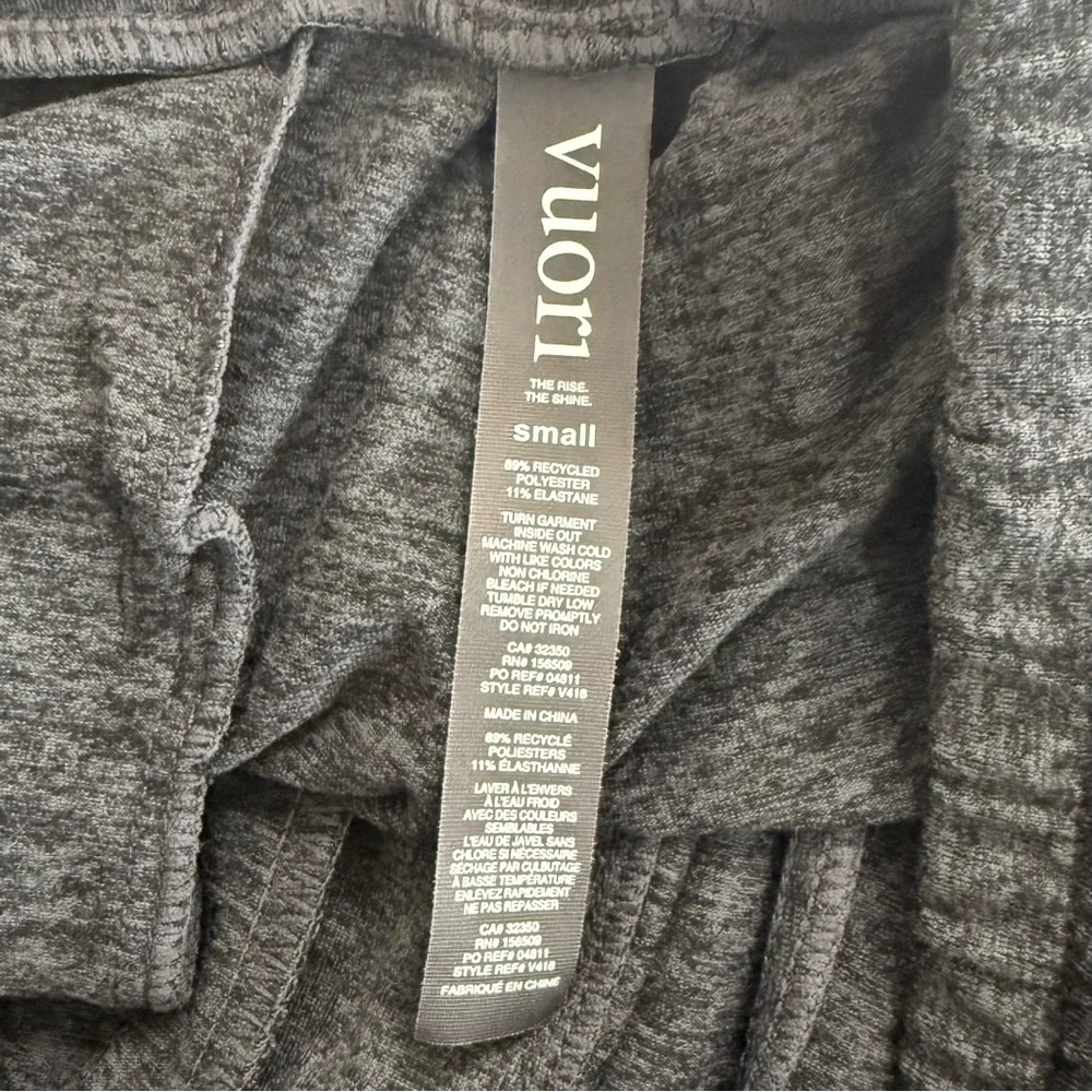 Vuori Ponto Performance Charcoal Heather Gray Tapered Leg Pant‎ Size Small